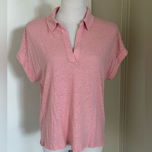 Banana Republic Factory linen blend coral tee